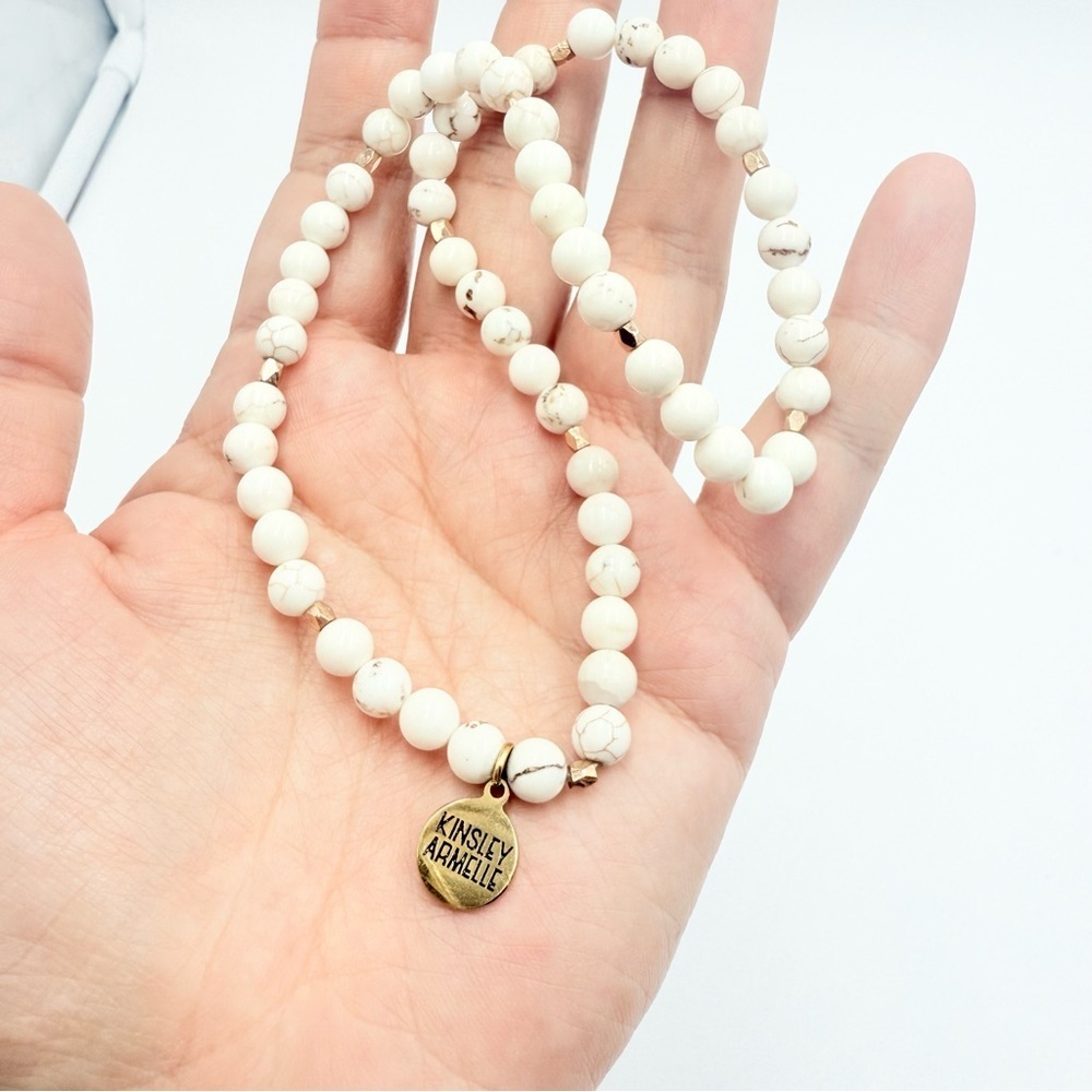 Kinsley Armelle Howlite Gem Stretch Necklace Wrap Bracelet